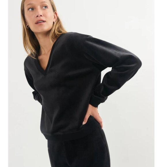 Marine Layer Tops - NWT Marine Layer Cord Velour V-Neck Sweatshirt
